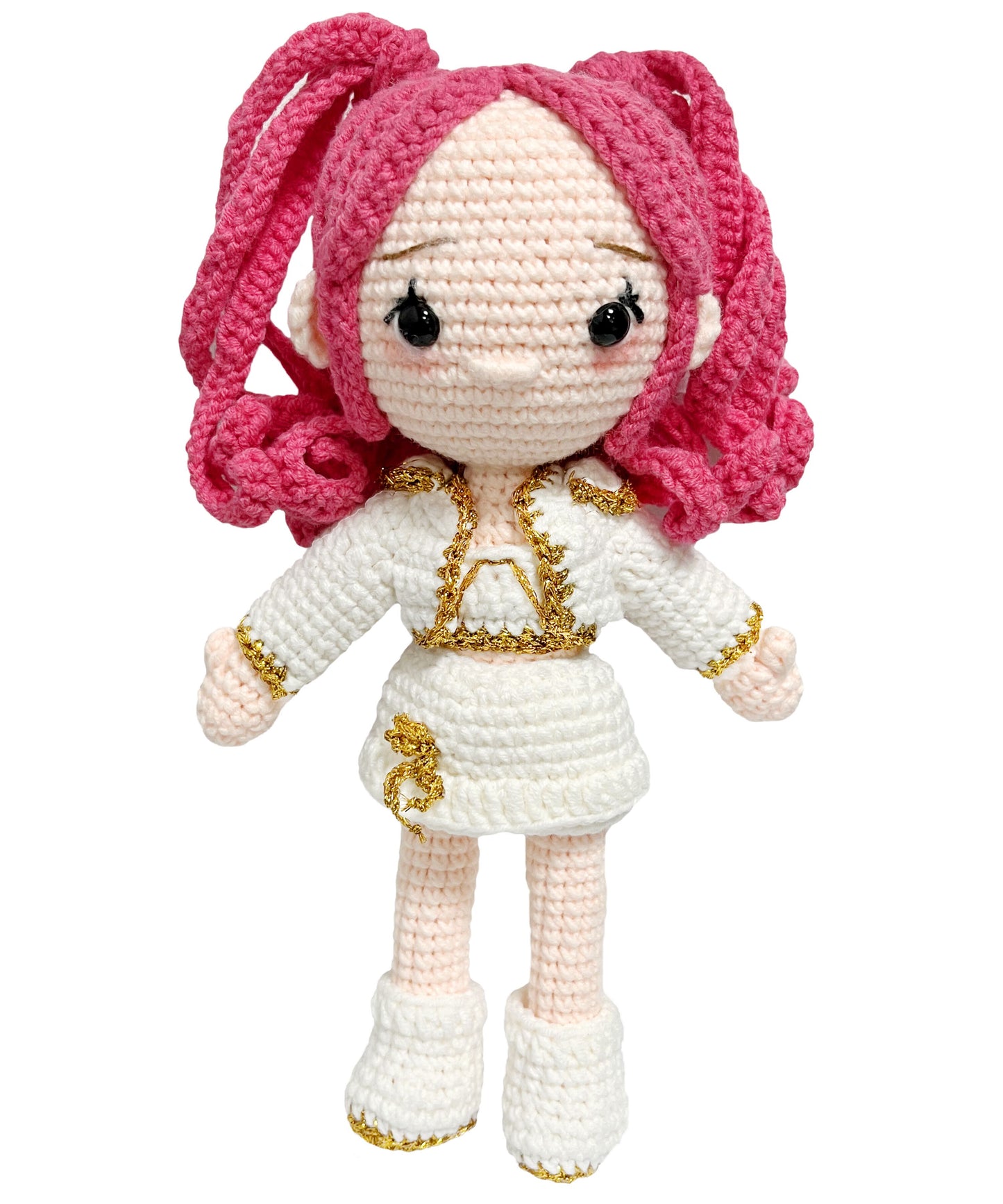 Movie Kpop Doll 9.85 Inch, Handmade Kintted Crochet Hunter Doll for Fans Women, Anime Theme Christmas Stocking Stuffers Filling