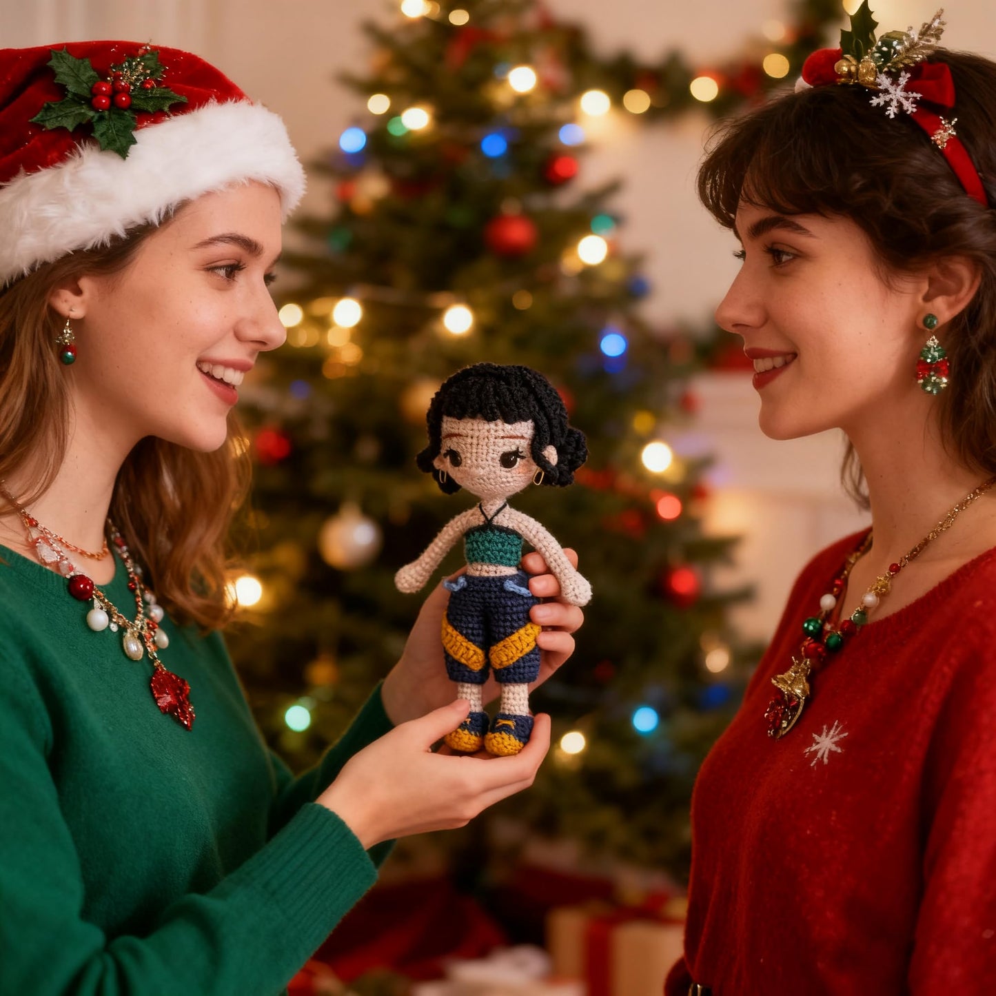 K-pop Dolls Gift for Fans Women Men,7 Inch Handmade Crochet Plush Hunter Doll,Movie Anime Theme Perfect Christmas and Birthdays Toy Gift for Kpop RPD,Girls Fans,Music Festivals