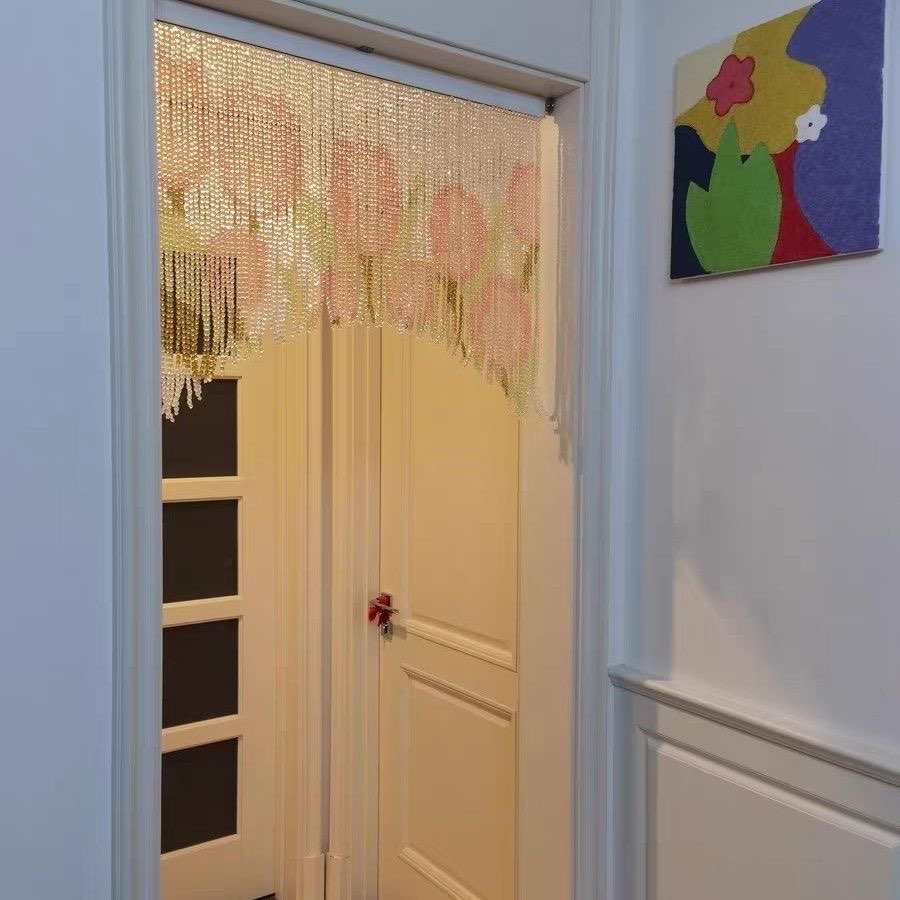 tulip beaded curtain -- finished curtains