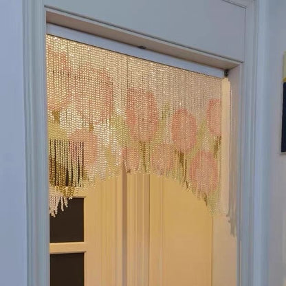 tulip beaded curtain -- finished curtains