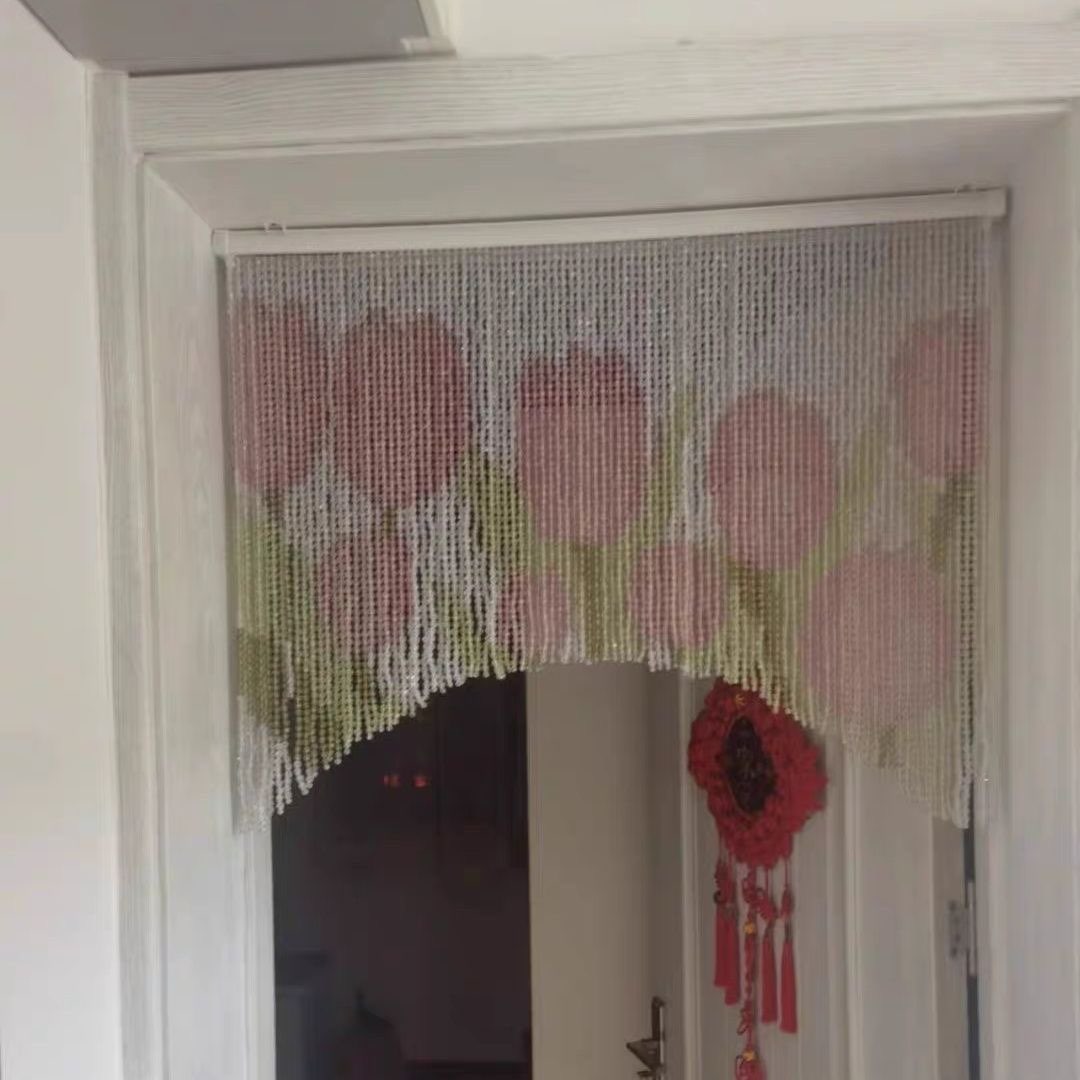 tulip beaded curtain -- finished curtains